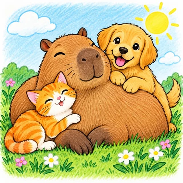 Animals coloring category illustration