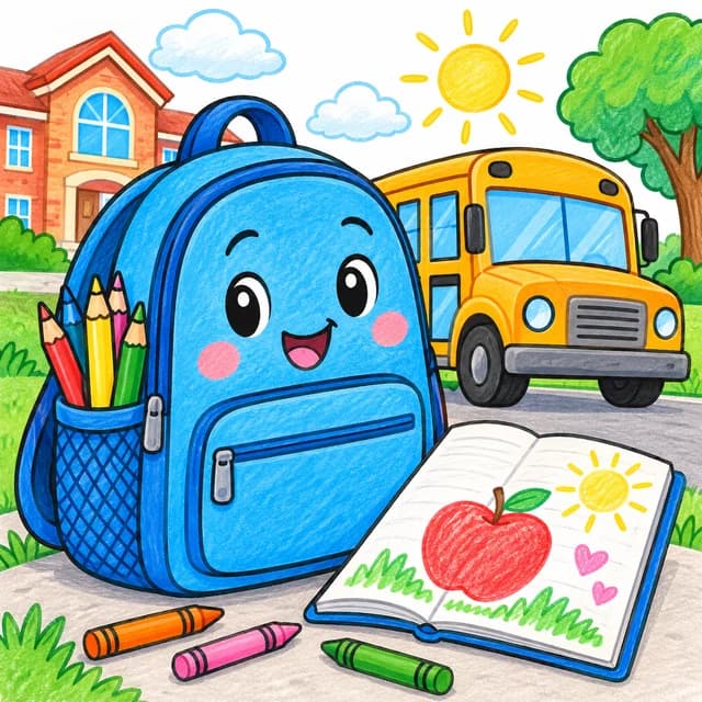 School & Learning coloring category illustration