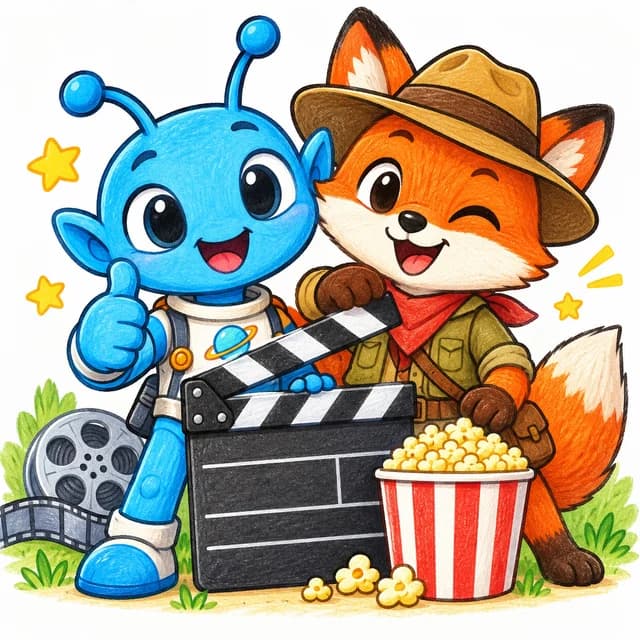 TV & Movie coloring category illustration