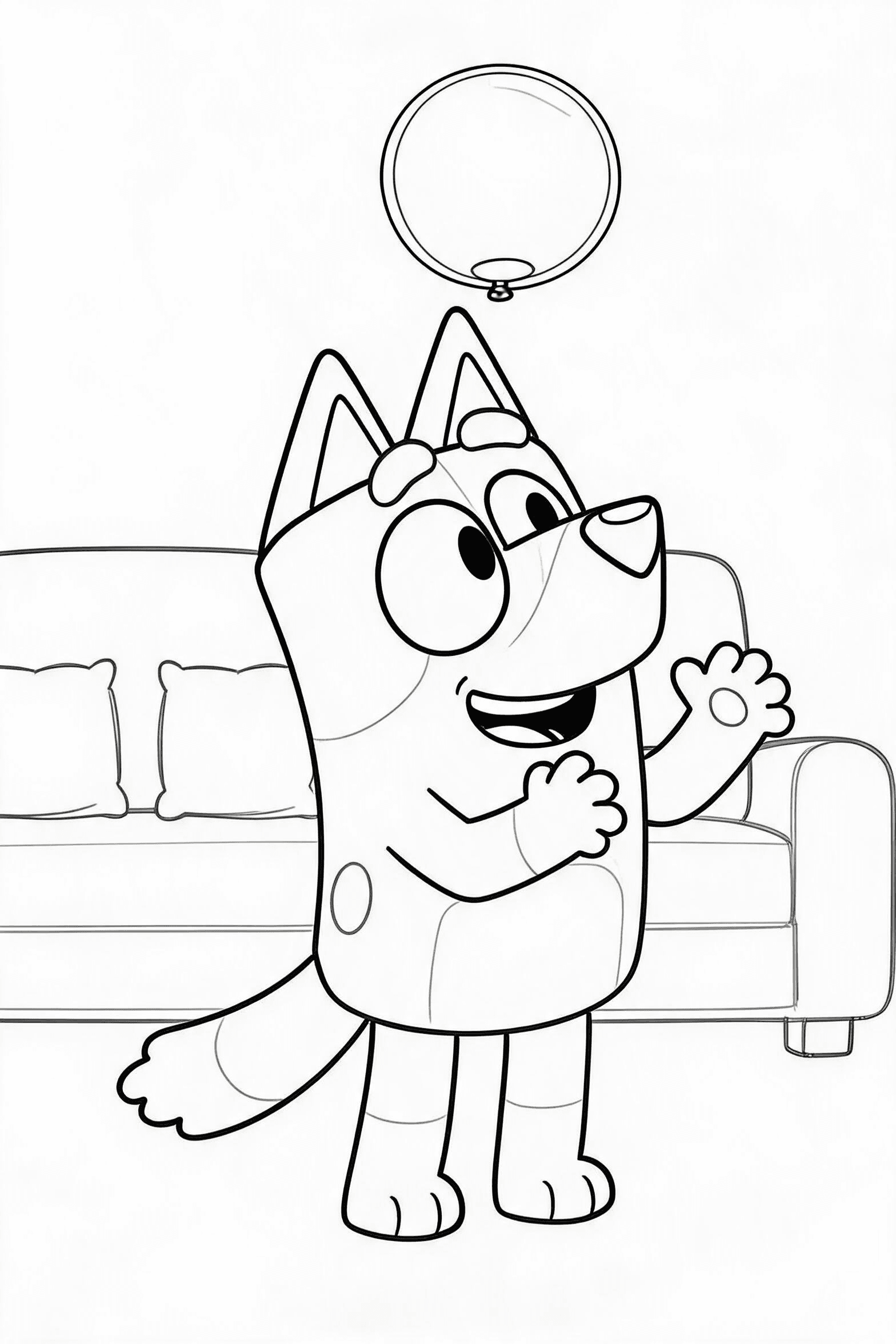 Bluey Keepy Uppy Coloring Page - More bluey coloring pages