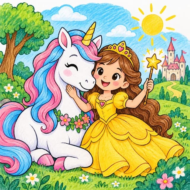 Fantasy & Princesses coloring category illustration