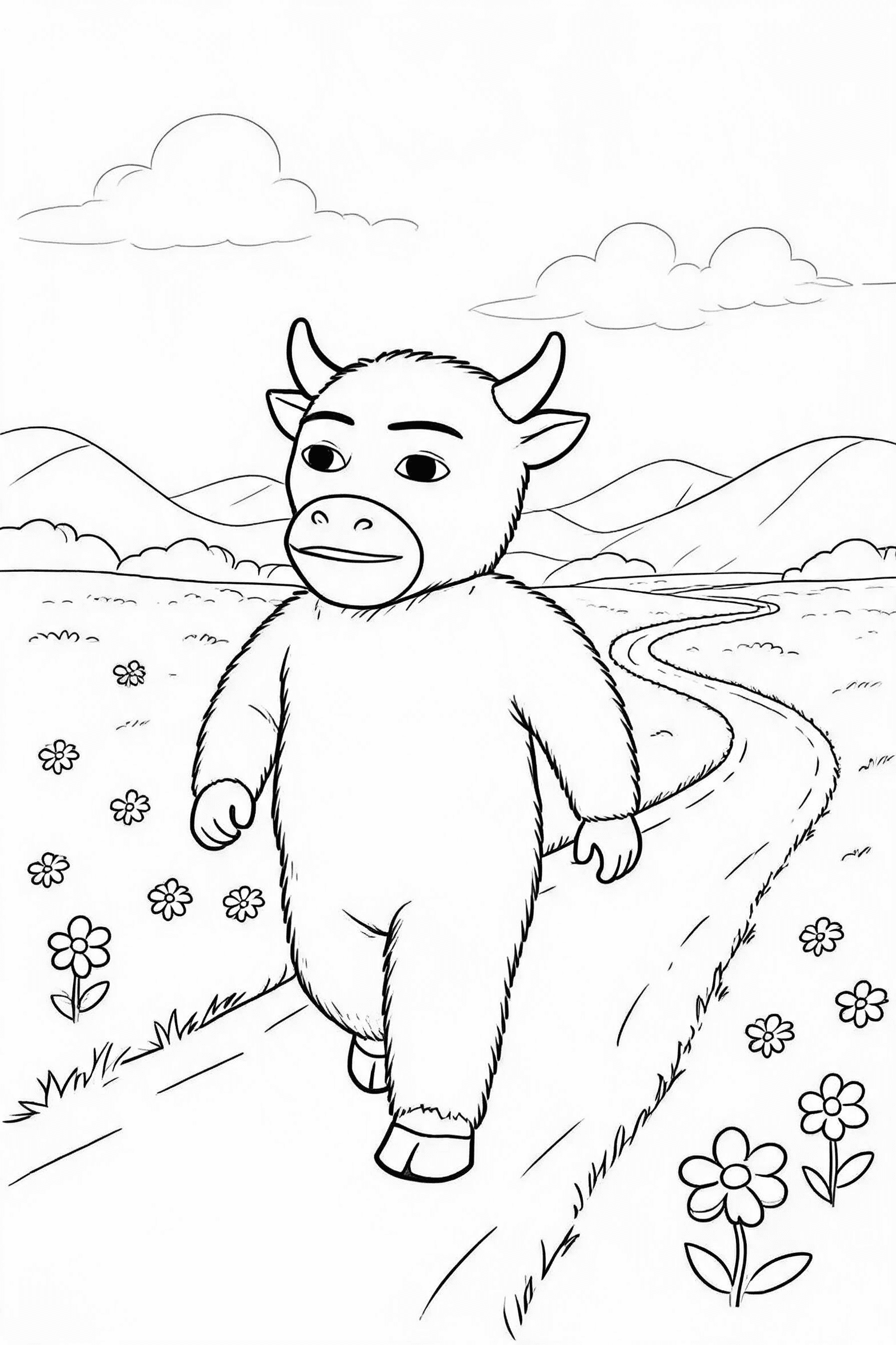Niu Lai Dream Meadow Coloring Page - More niu lai coloring pages