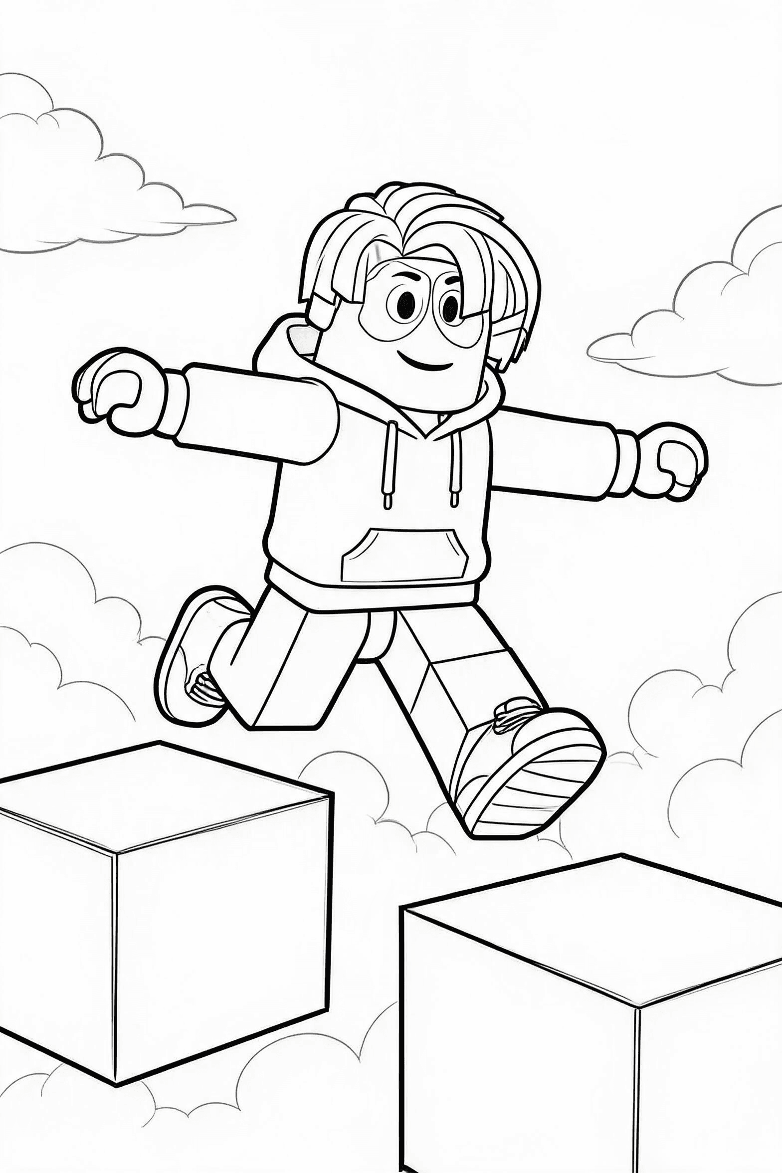 Roblox Sky Platform Explorer Coloring Page - More roblox coloring pages